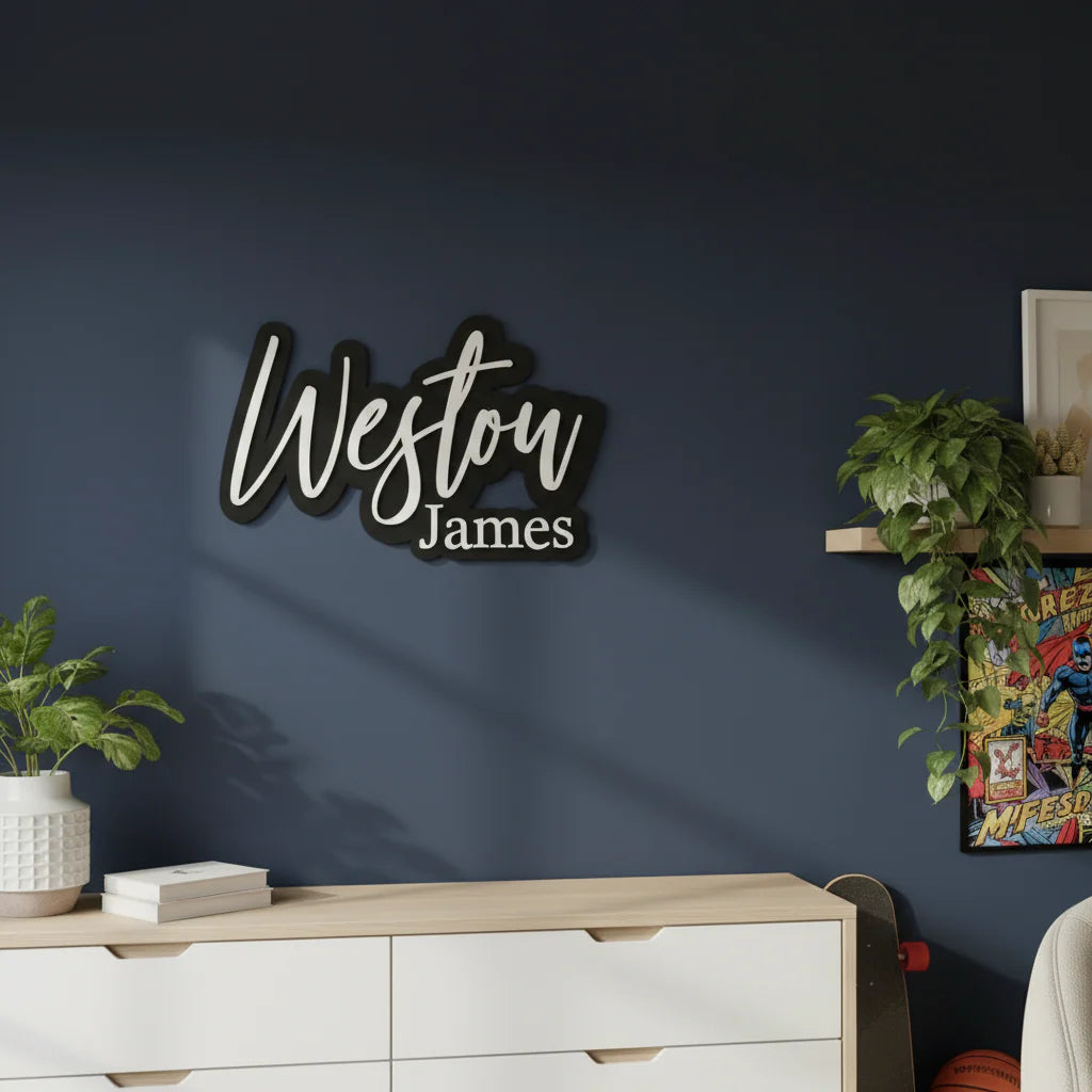 Double Acrylic Mounted Name