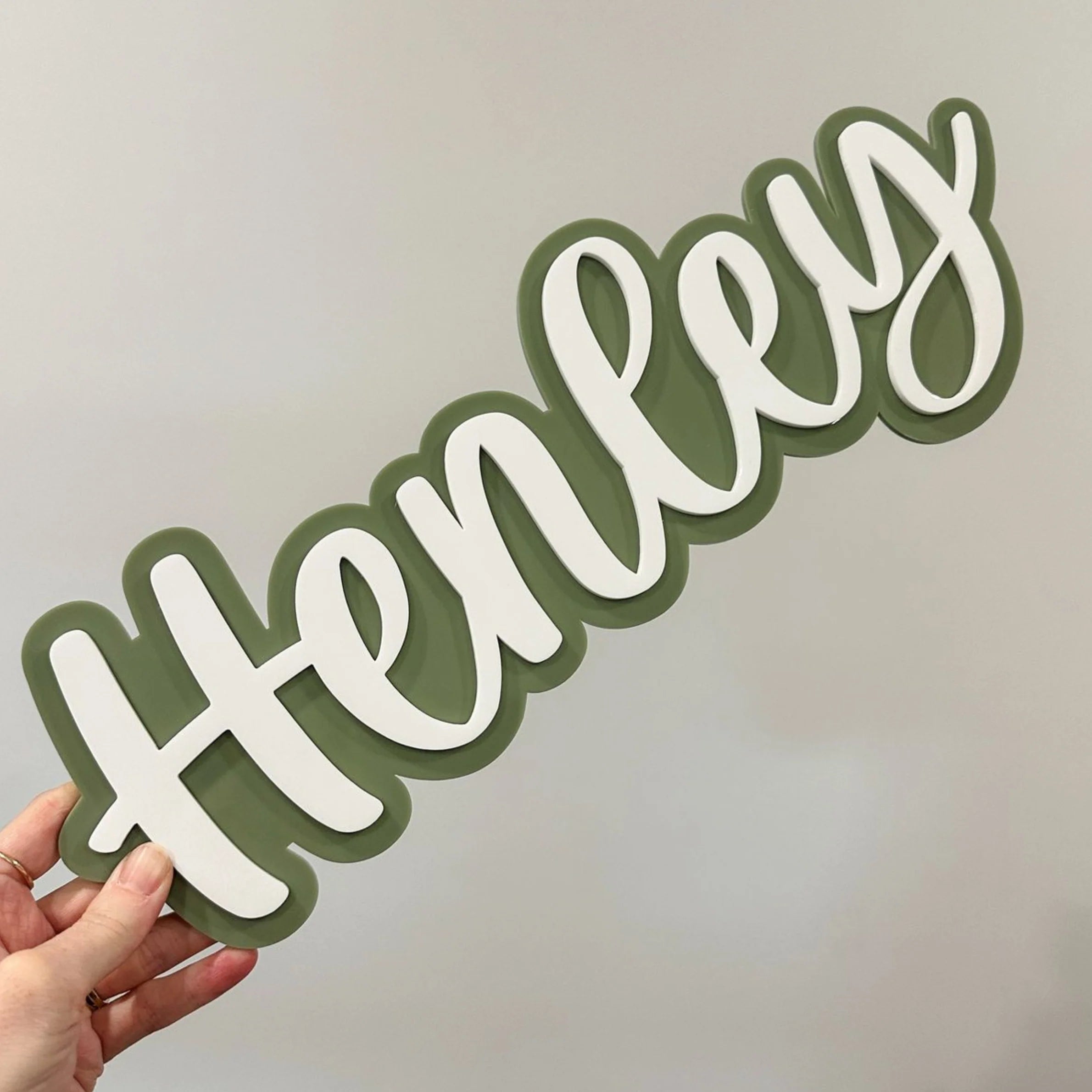 Double Acrylic Mounted Name
