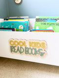 COOL KIDS READ BOOKS PASTEL WALL SIGN