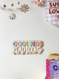 COOL KIDS READ BOOKS PASTEL SHADES WALL SIGN