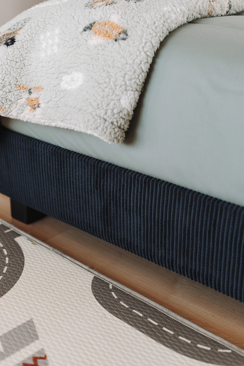 Kids Corner Bed Base - Courduroy