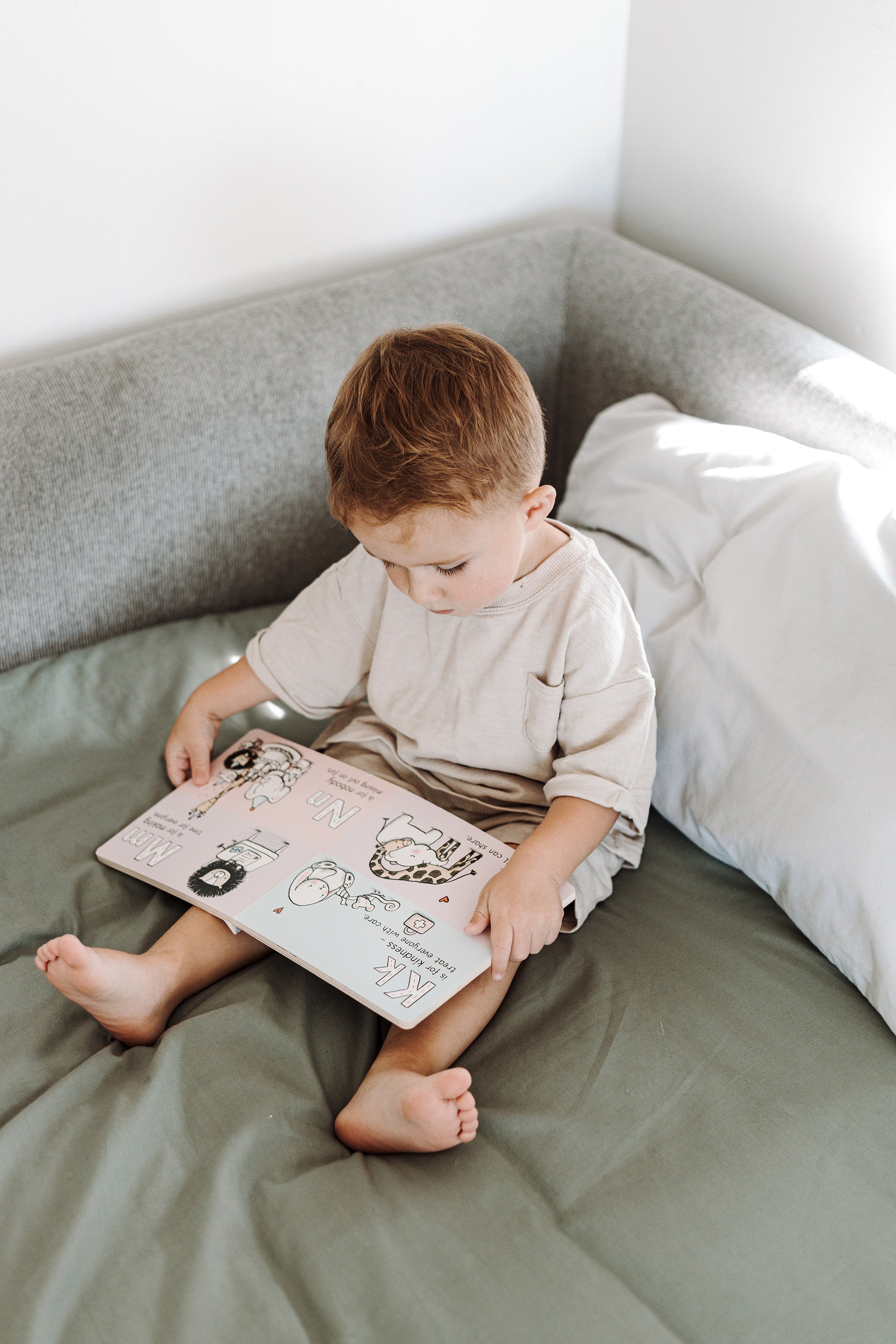 Kids Corner Bed Base - Chenille Fabric