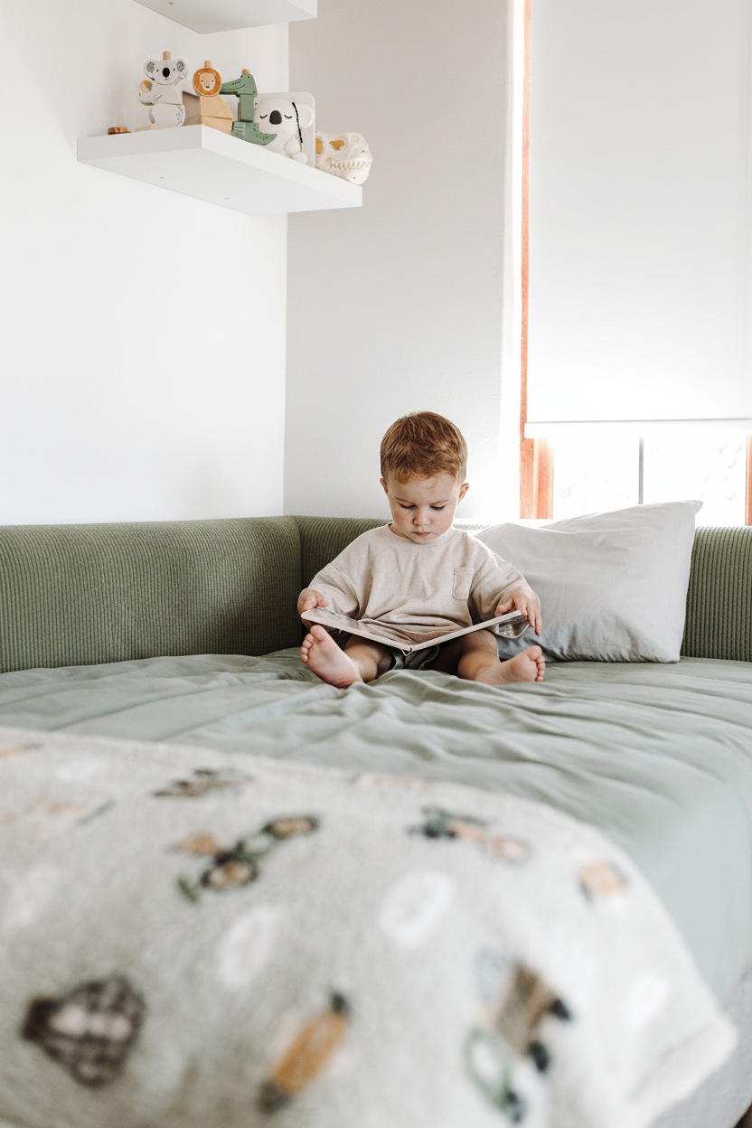 Kids Corner Bed Base - Courduroy