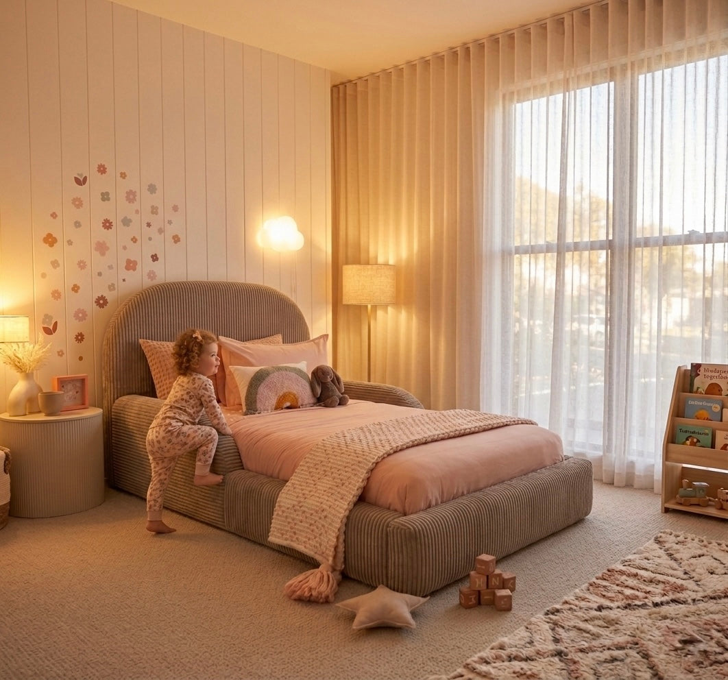 Toddler Sleigh Bed - Sputnik Corduroy