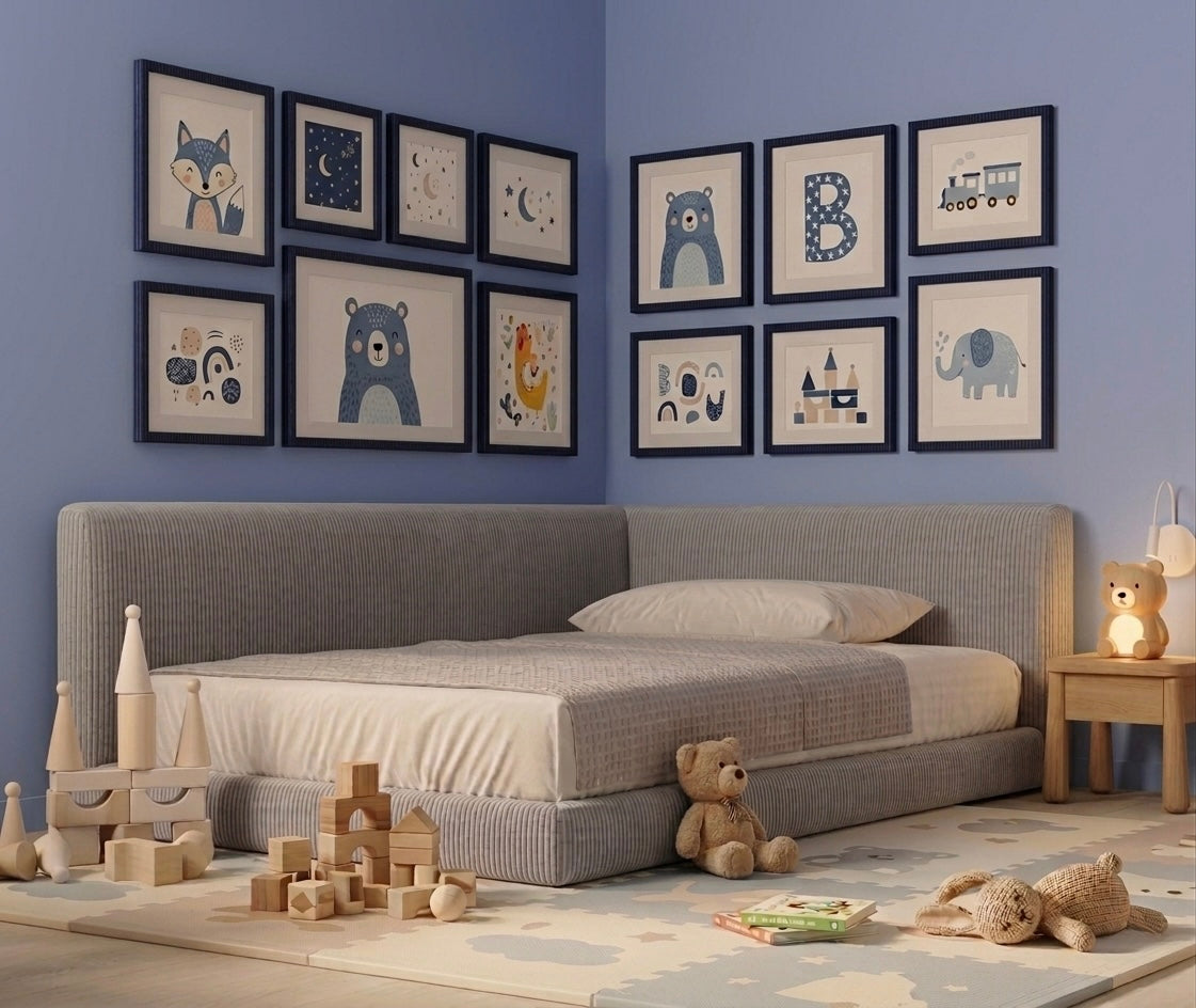 Kids Corner Bed Base - Courduroy