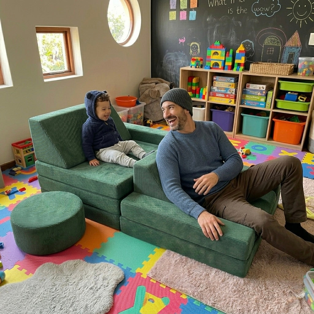 Tigger Play Couch (10 Piece) - Soft Sputnik Corduroy