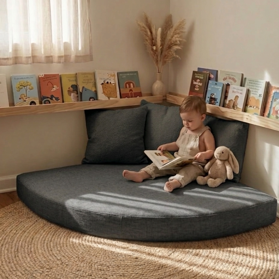 Kangaroo Corner Cushion - Linen