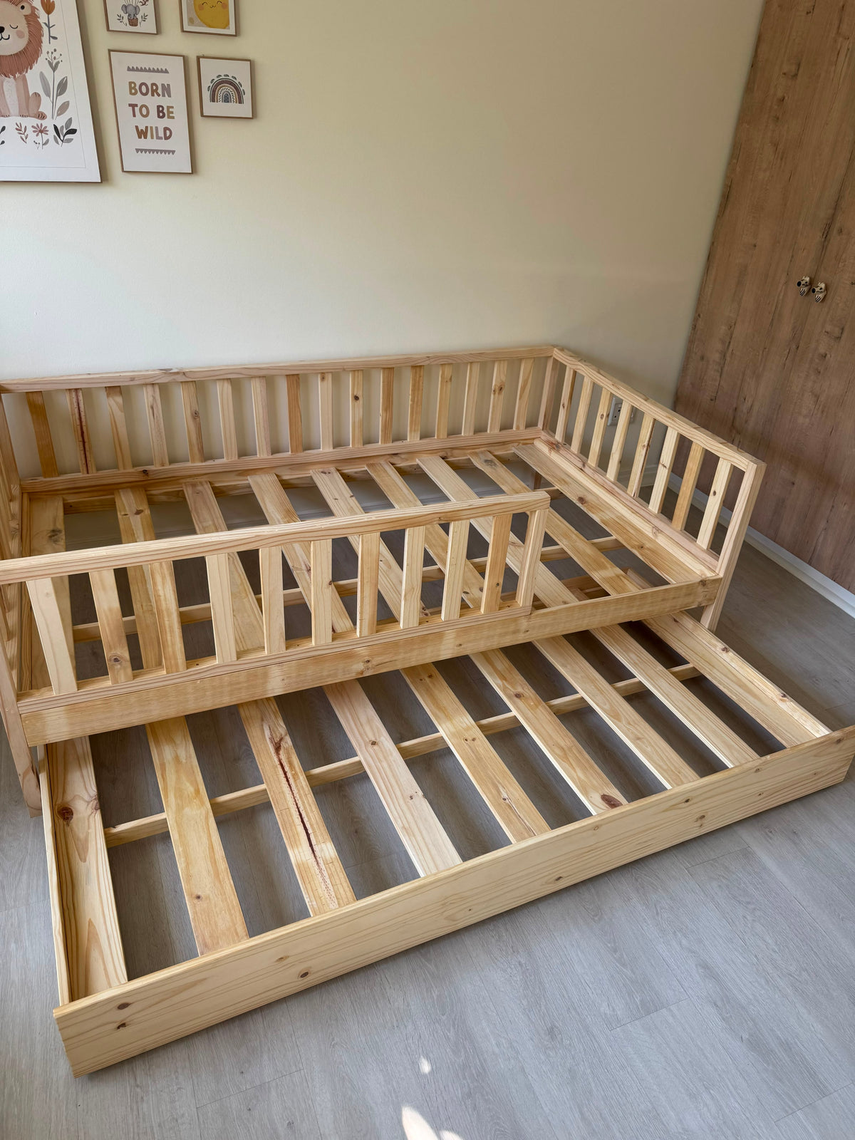 Wooden Floor Bed Base & Under Storage