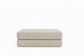 Two rectangular ribbed cushion pads stacked vertically on a clean white background.