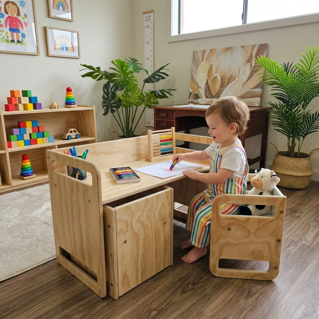 Double Toddler Chair & Table
