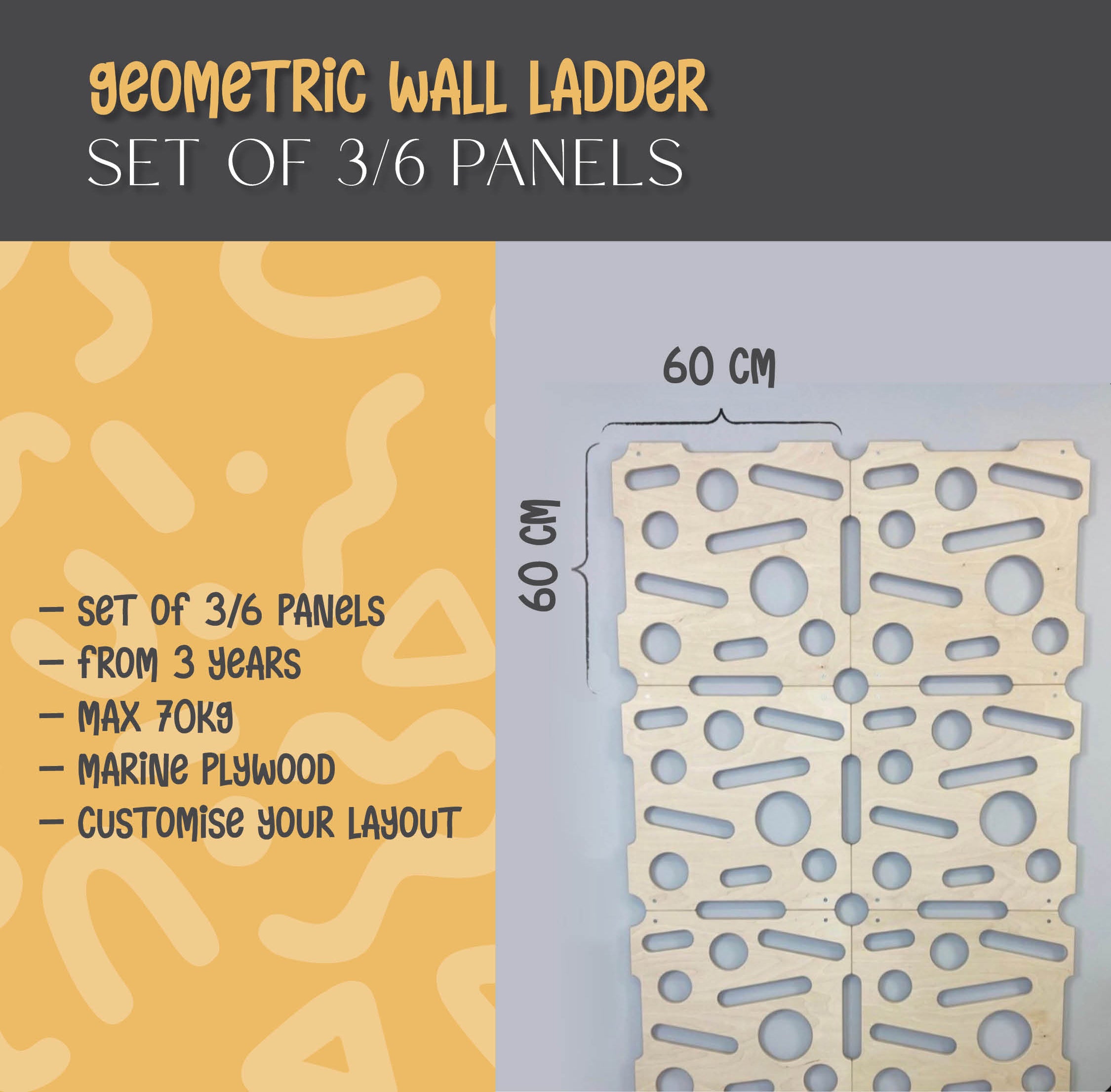 Wall Ladder Geometric (3/6 piece)